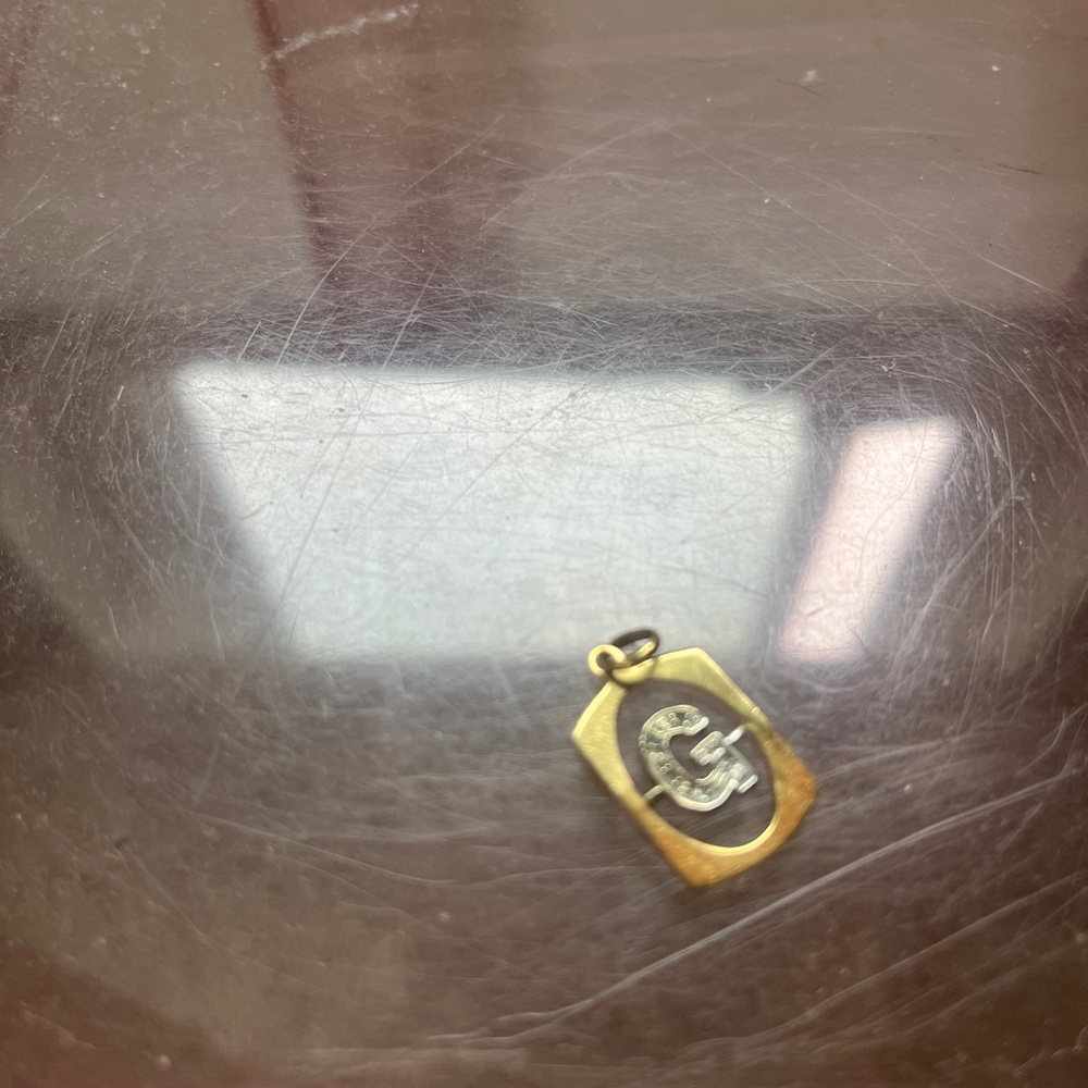 Gold Pendant with G Initial
